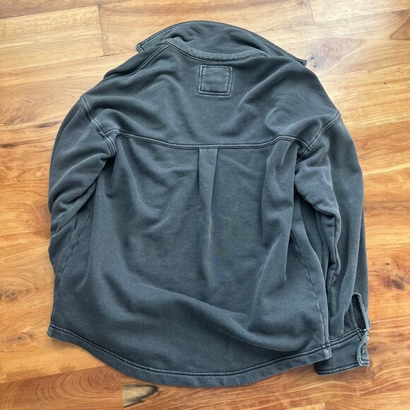 AE Oversized Fleece Shirt Botton Down Shirt - Picture 2 of 4